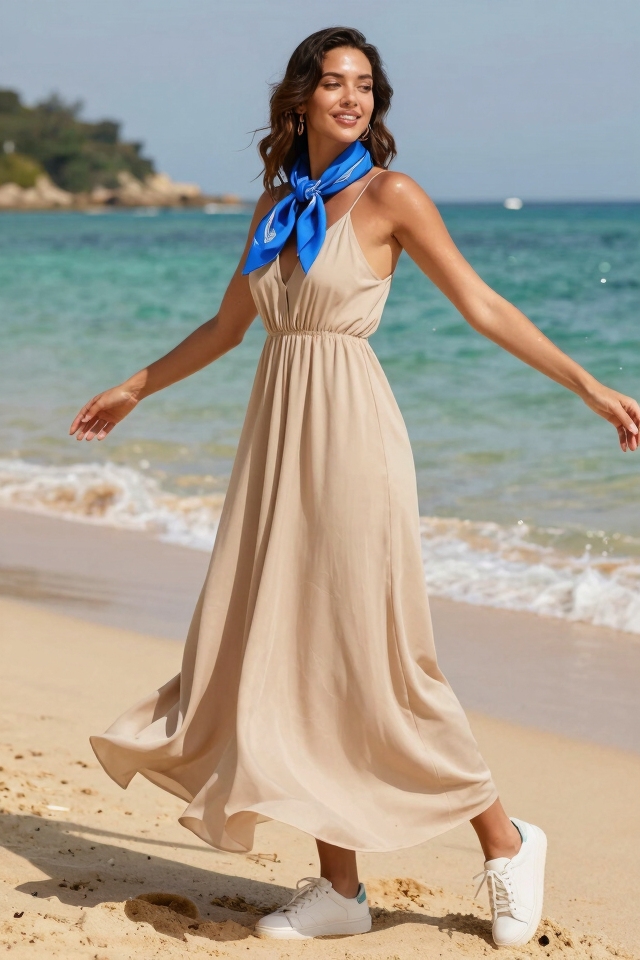 beach ready stylish ensemble