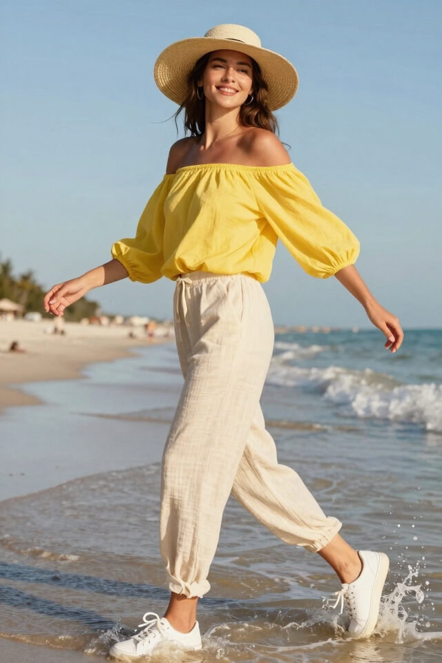 breezy beachside summer outfit