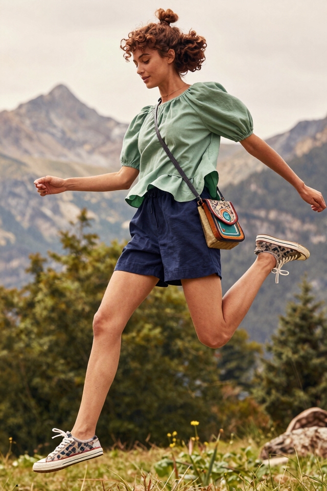 casual mountain trail ensemble