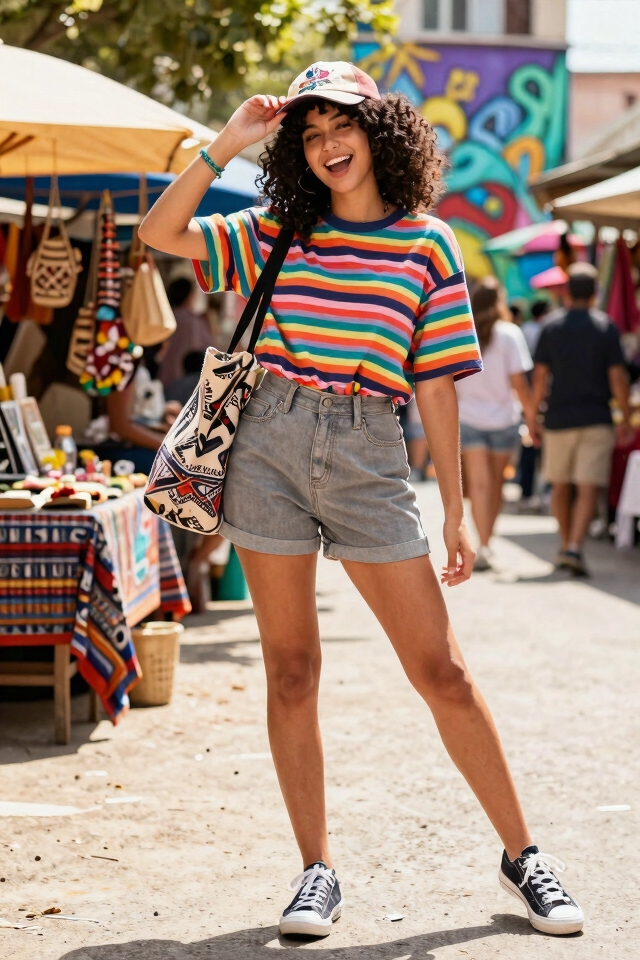 casual patterned practical style