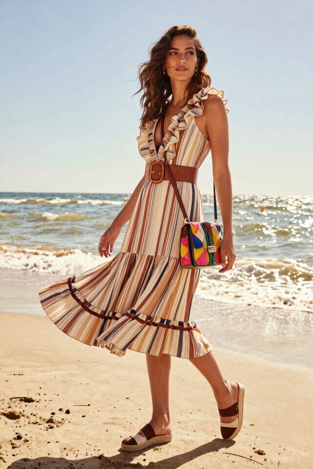 chic beach day ensemble