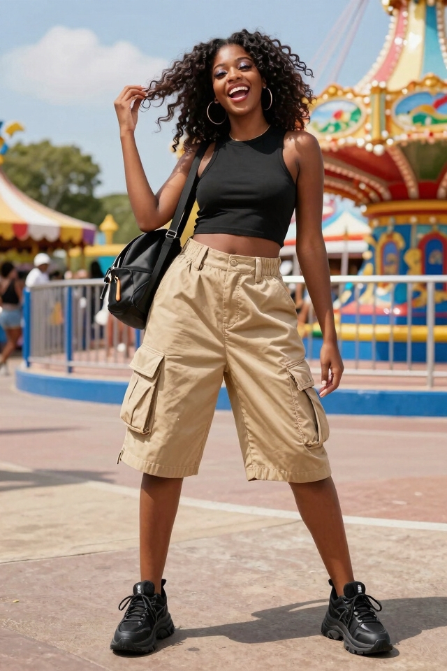 chic casual park outfit