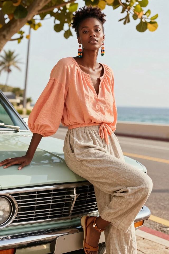 chic summer travel ensemble