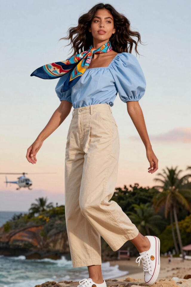 relaxed breezy playful ensemble