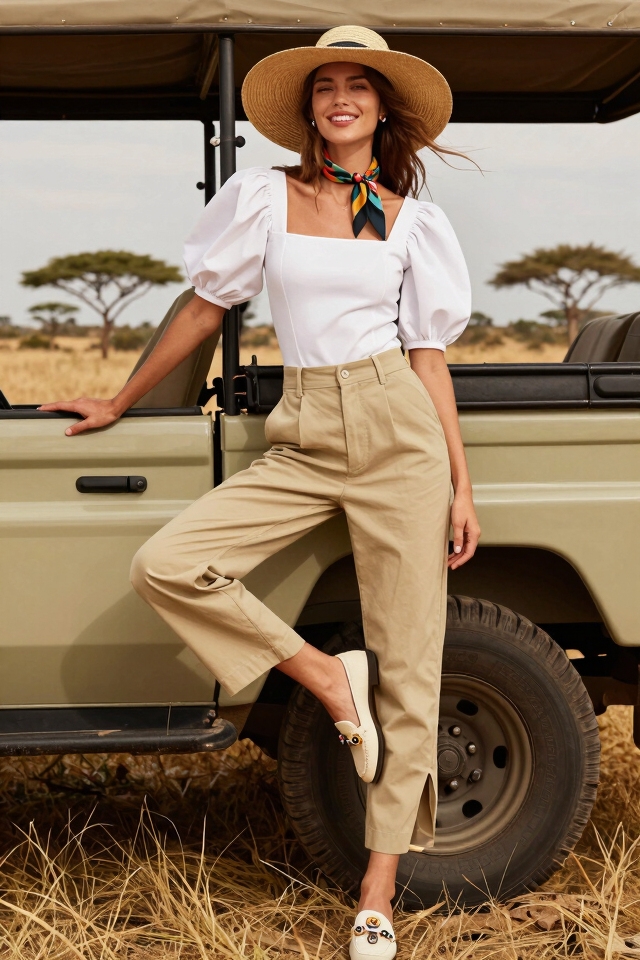 safari inspired summer outfit