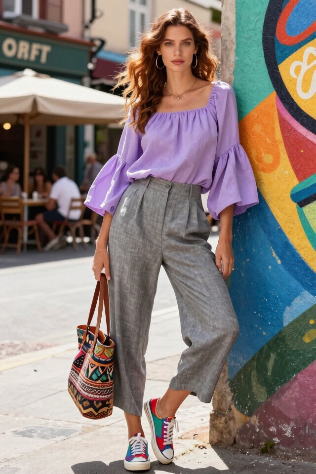 stylish city strolling outfit