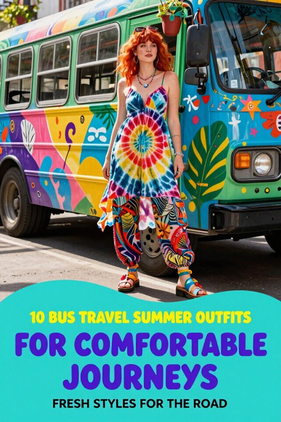 summer bus travel outfits