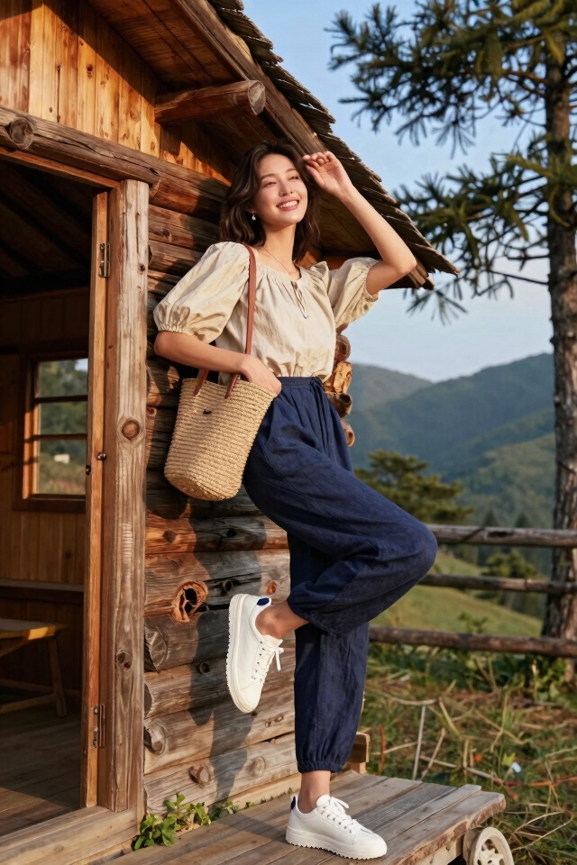 summer cabin casual style