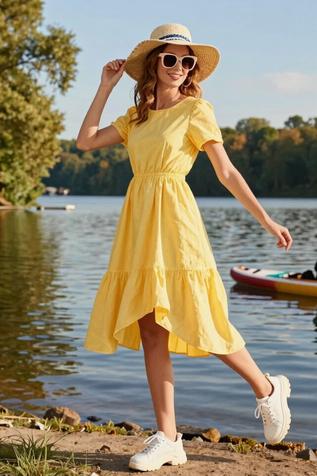 sunny casual lake day